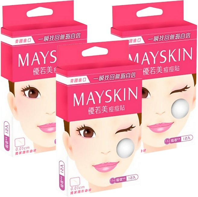 MAYSKIN 優若美 吸收型 痘痘貼 1.5cm, 12入, 3組