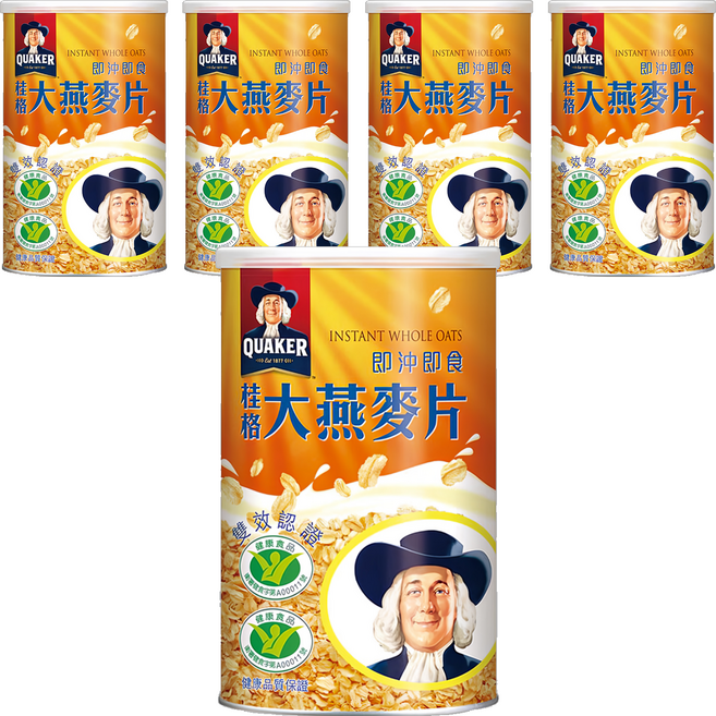 QUAKER 桂格 大燕麥片, 700g, 5罐