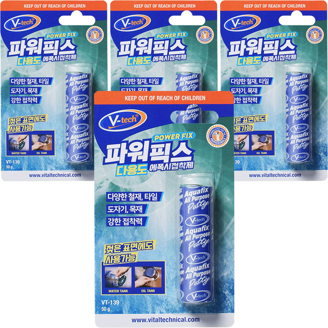 V-tech V-Tech Powerfix 多用途環氧樹脂膠 VT-139, 4個