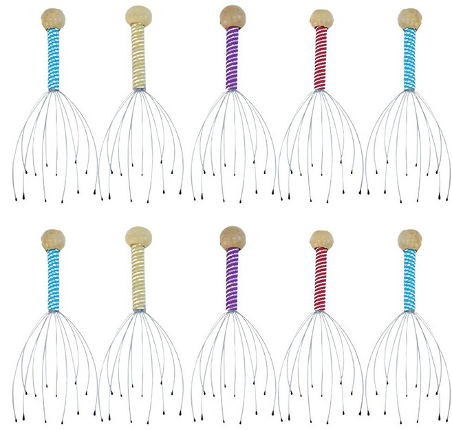 더줌커머스 머르가즘 휴대용 간편 두피마사지기, 10개, 랜덤발송