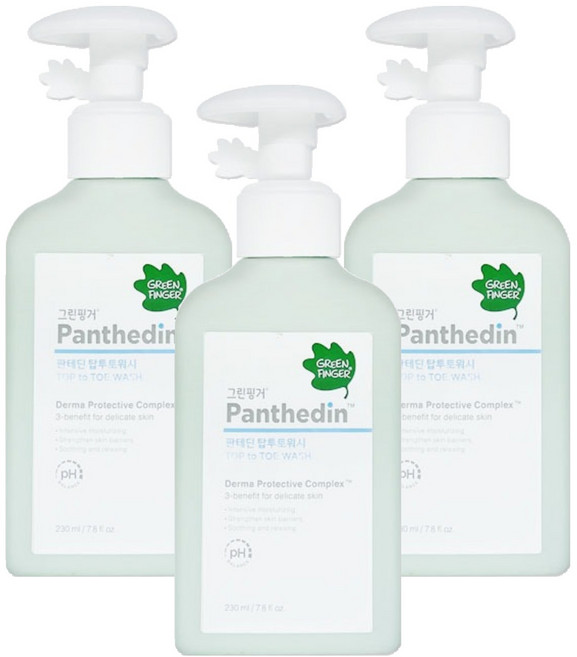 그린핑거 판테딘 탑투토 워시, 3개, 230ml