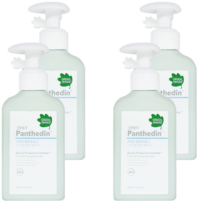 그린핑거 판테딘 탑투토 워시, 4개, 230ml
