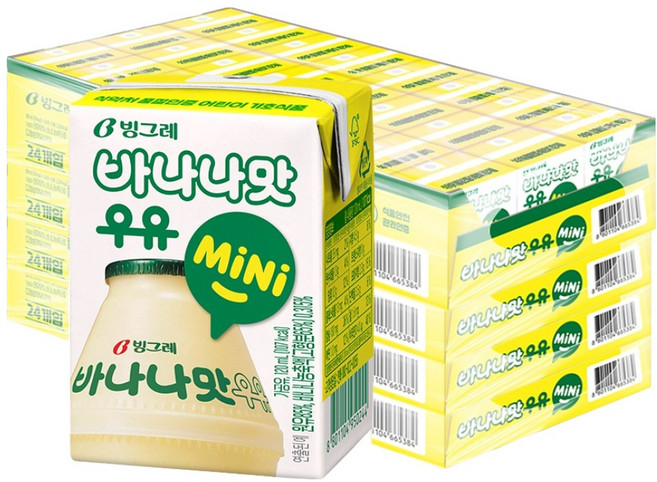 바나나맛우유 mini, 120ml, 96개
