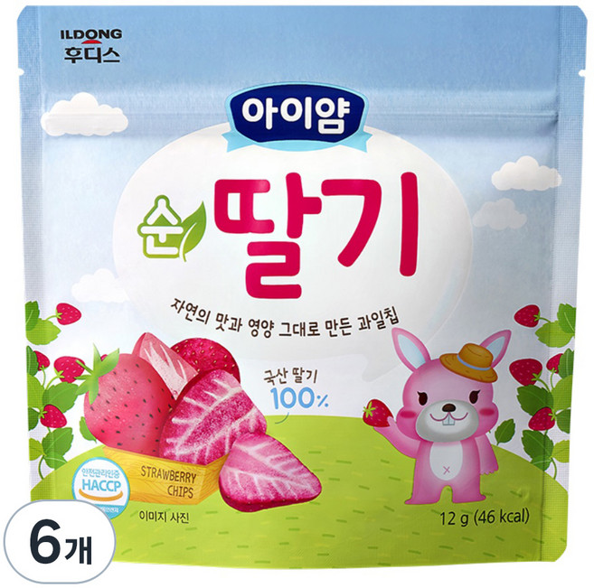 아이얌 과일칩, 12g, 6개