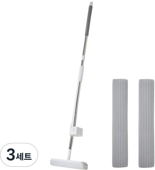 코멧 3세대 180도 펄프청소기 밀대걸레+리필패드 1장, 3세트