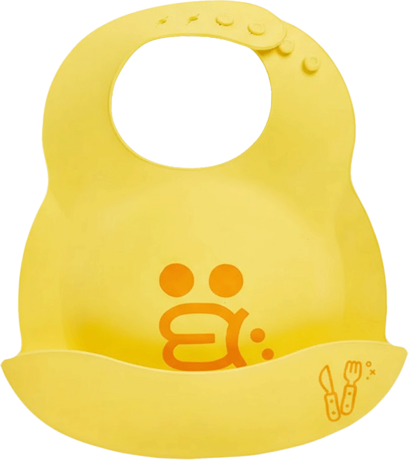 YODA 優的寶貝 寶貝好食兜餐兜LINE FRIENDS 140g, 莎莉款 黃色, 1入, 1個