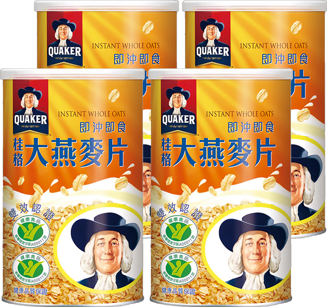 QUAKER 桂格 大燕麥片, 700g, 4罐