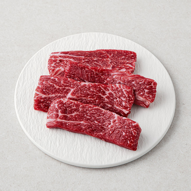 육교시 한우 삼각살 1등급 구이용 (냉장), 150g, 1개