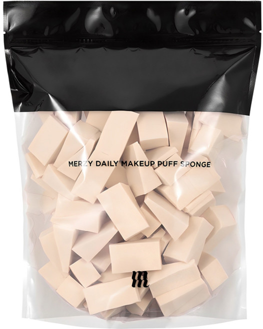 머지 데일리 메이크업 삼각 퍼프 스펀지 100p, 1개