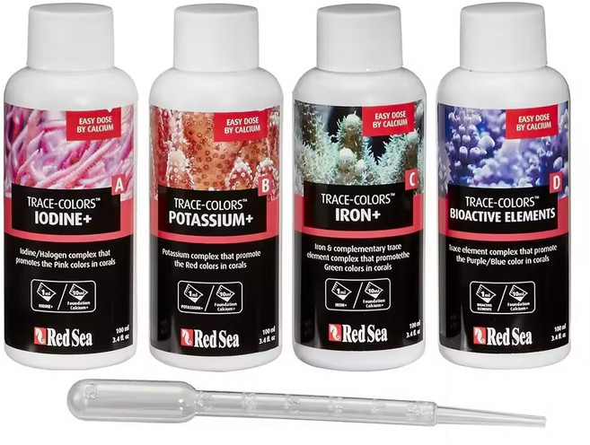 Red Sea 紅海 珊瑚增色添加劑套組 R22040 100ml 4罐, 1組