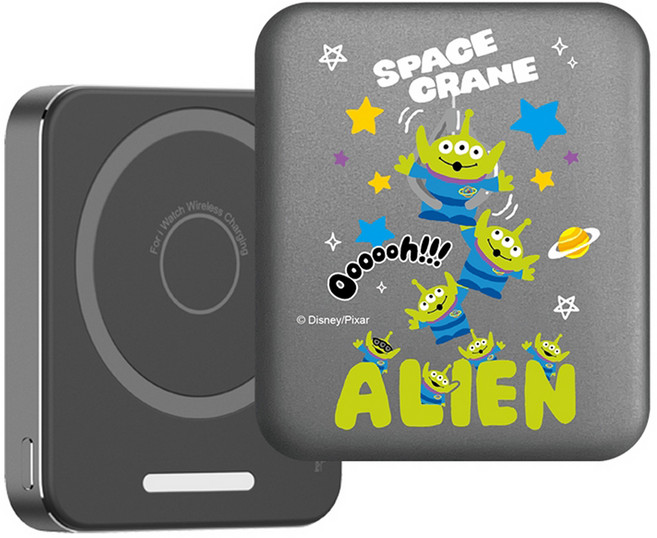 Disney 迪士尼 魔方三合一無線充行動電源 5000mAh Type-C 原廠保固, PDN-014, 一串三眼怪