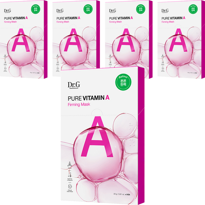 닥터지 퓨어 비타민 A 퍼밍 마스크팩, 5개, 5개입