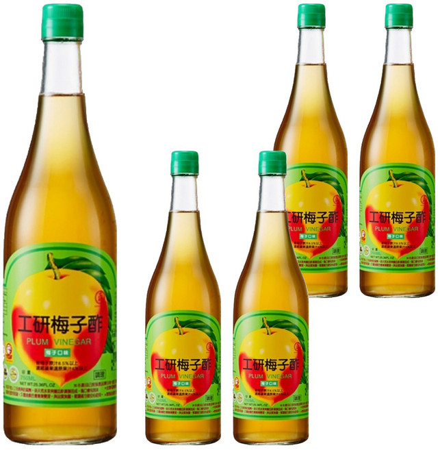 KONG YEN 工研 梅子醋, 750ml, 5瓶