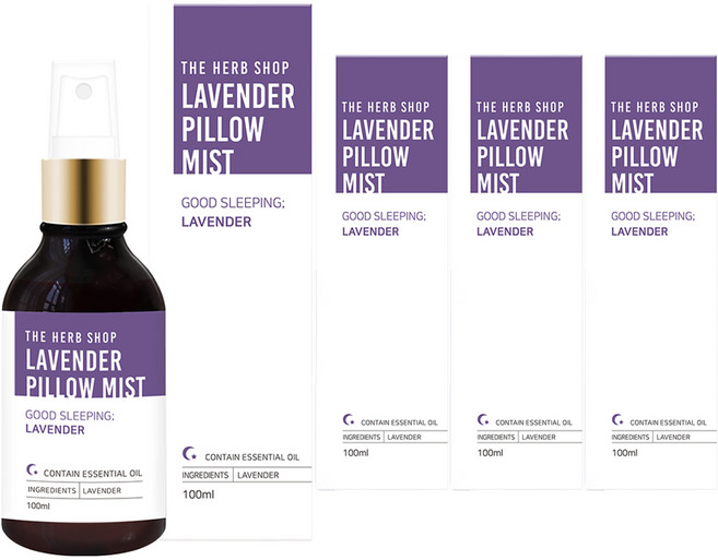 THE HERB SHOP 枕頭噴霧, 薰衣草香, 100ml, 4個