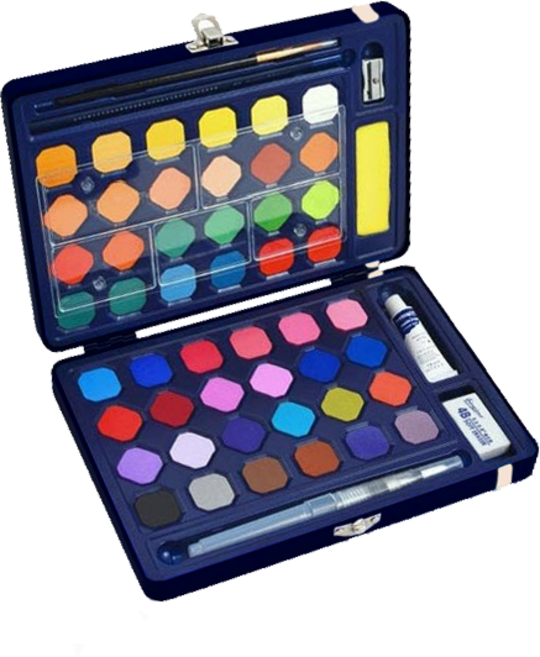조르조네 고체 수채화물감 틴케이스 세트, 48색