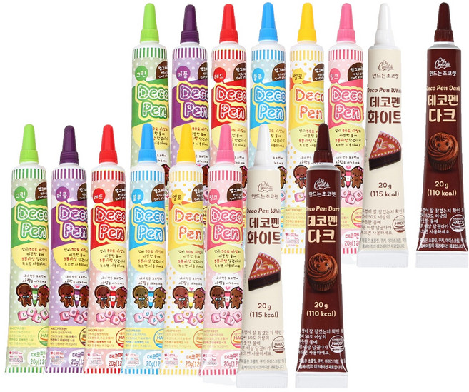 만드는 초콜렛 데코펜 8종, 20g, 2세트