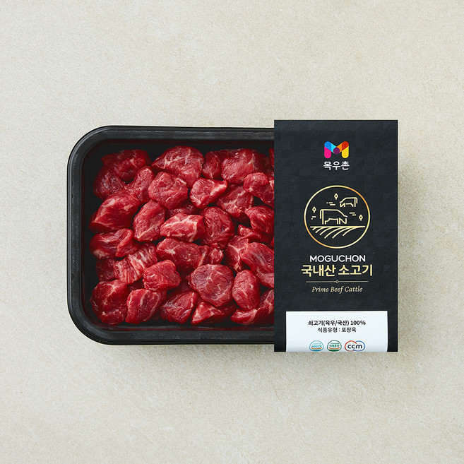 목우촌 국내산 소고기 세절 3등급 국거리용 (냉장), 1개, 300g