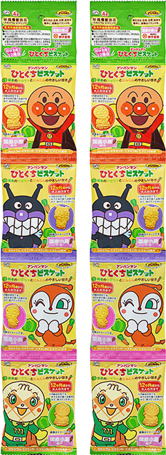 FUJIYA 不二家 麵包超人4連小餅乾, 80g, 2組