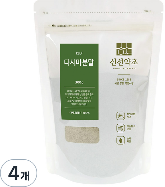 신선약초 다시마가루, 4개, 300g