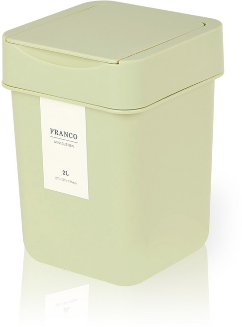 프랑코홈 미니 휴지통 2L, 라이트 그린