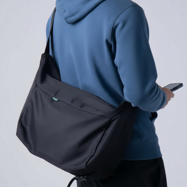 드니 남성용 가벼운 메신저 데일리 슬링 보조 옆으로매는가방