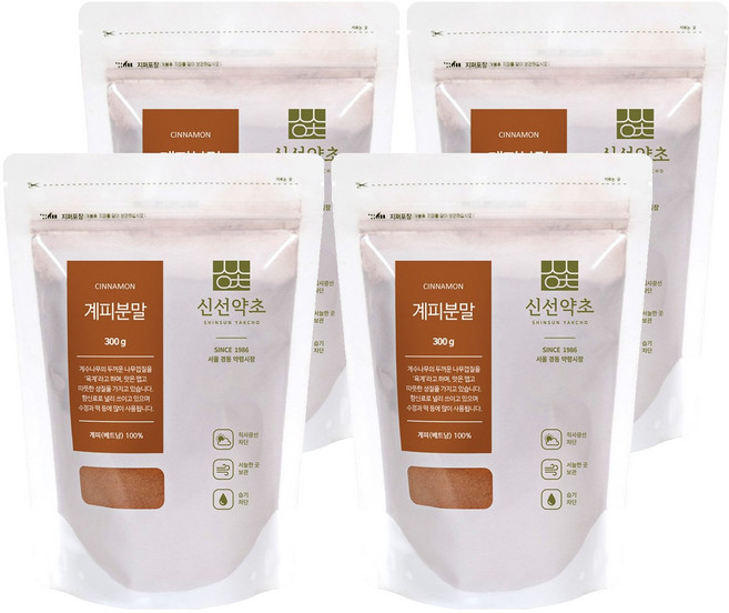 신선약초 계피분말, 300g, 4개