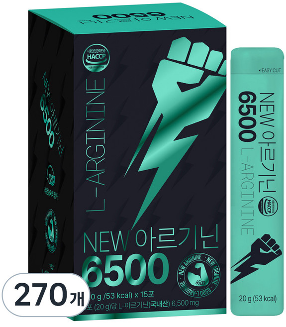 라이프힐 NEW 아르기닌 6500, 20g, 270개