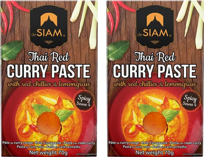 SIAM 泰式紅咖哩膏, 70g, 2包