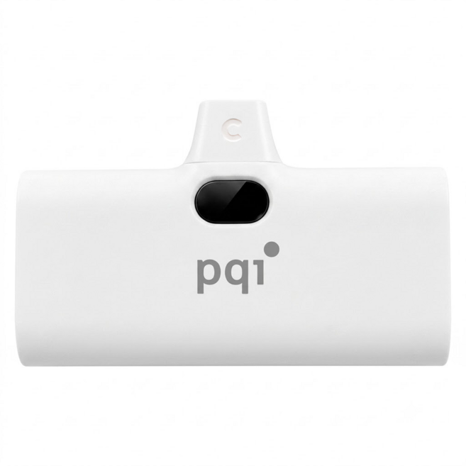 pqi 勁永 口袋型隨身行動電源 USB-C, PD05, 白色