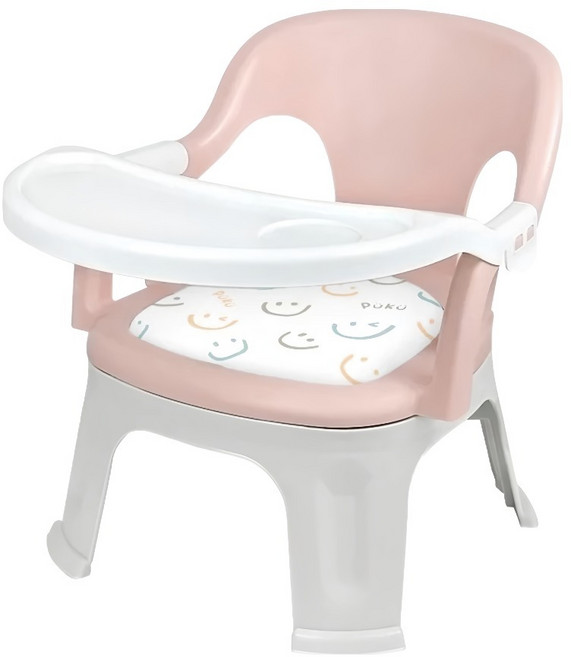 PUKU 藍色企鵝 QQ軟糖兩用餐椅, 粉色, 1個