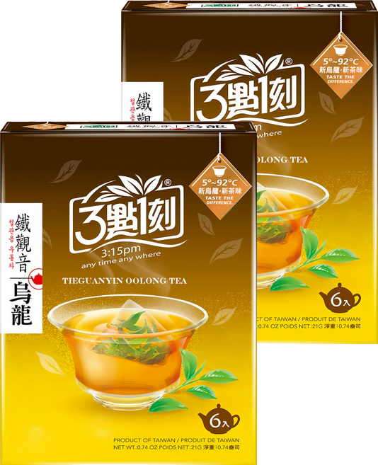 3點1刻 鐵觀音烏龍茶, 3.5g, 6包, 2盒