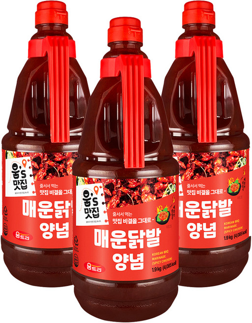 움트리 매운 닭발 양념, 1.9kg, 3개