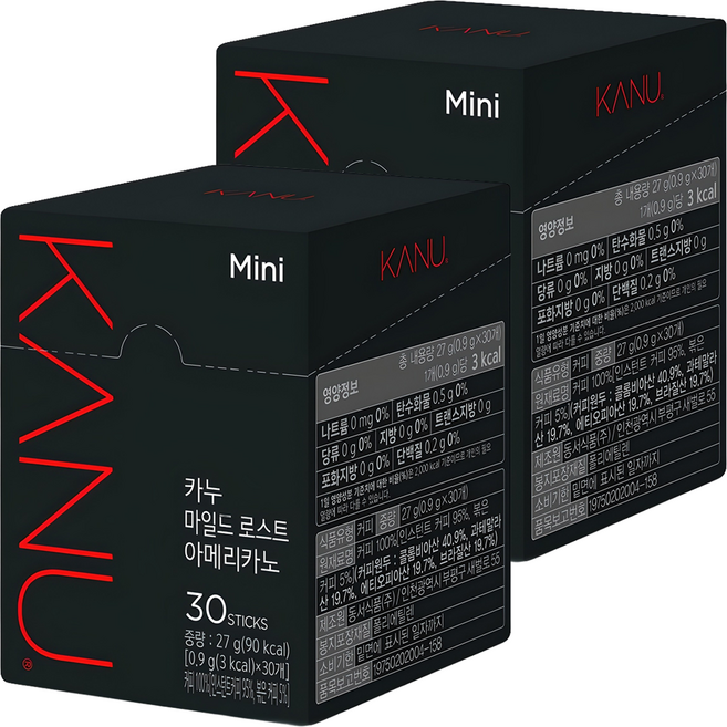 카누 마일드 로스트 아메리카노 원두커피믹스, 900mg, 30개입, 2개