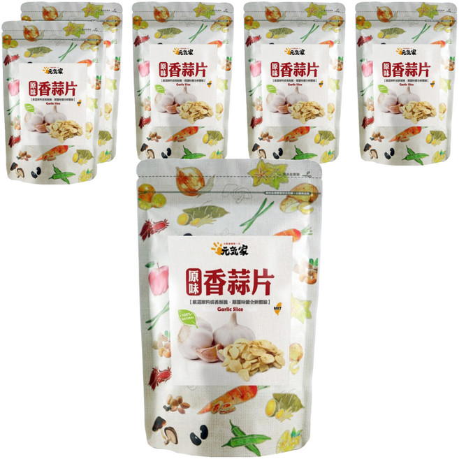 元氣家 原味香蒜片, 100g, 6包