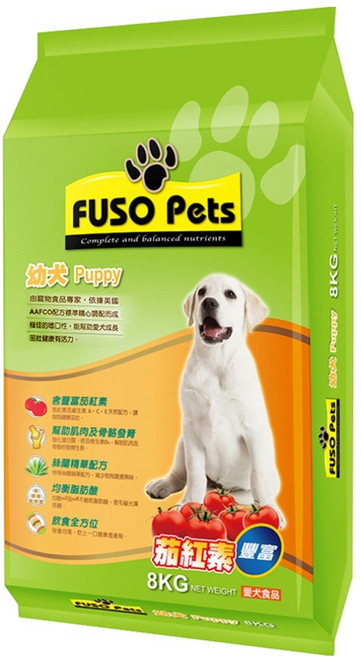 福壽實業 FUSO Pets 幼犬乾飼料, 8kg, 1袋
