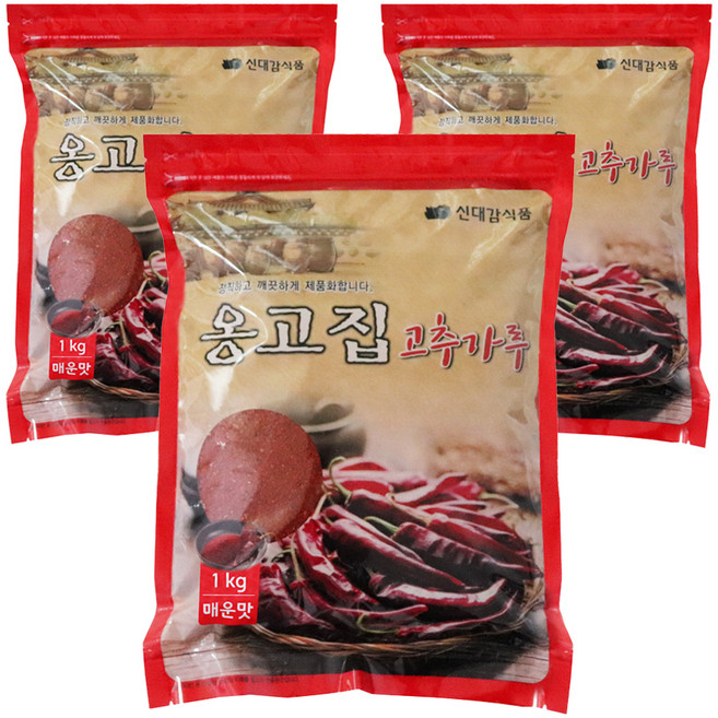 신대감 옹고집 고추가루 매운맛 김치 양념용, 1kg, 3개