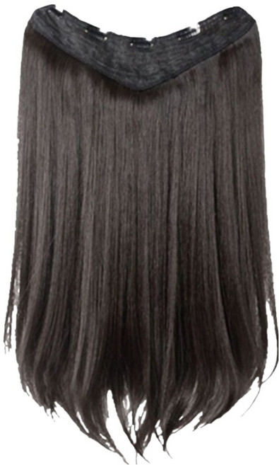 젤루나 긴생머리 셀프 헤어 붙임머리 똑딱이 반가발 HB-01, 2 브라운블랙, 1개