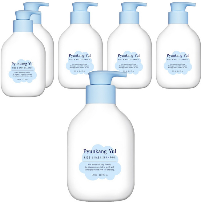 편강율 키즈 앤 베이비 샴푸 베이비파우더, 590ml, 6개