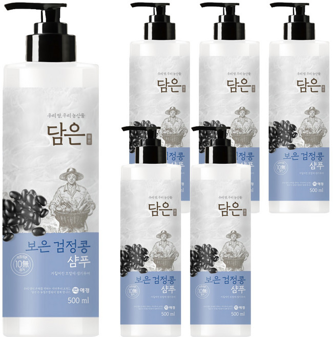 覃恩 自然主義黑豆洗髮乳 強健髮根, 500ml, 6瓶