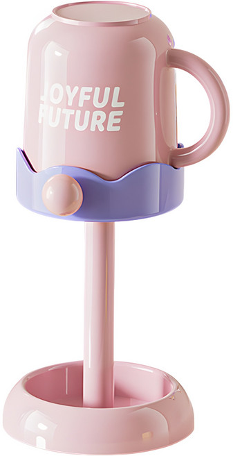 한봄누리 심플 양치컵 + 칫솔꽂이 + 컵 홀더 세면 세트, 분홍 + 보라, 1세트