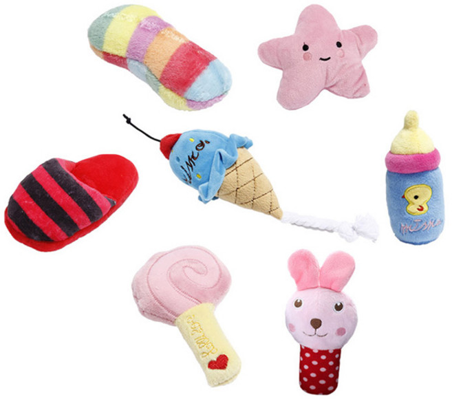 딩동펫 강아지 놀이방 인형 7종세트, 혼합색상, 1세트