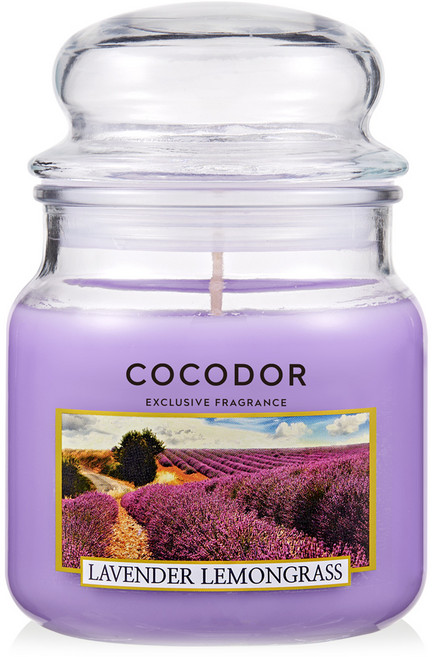 코코도르 미디움자 캔들, 라벤더앤레몬그라스, 340g, 1개