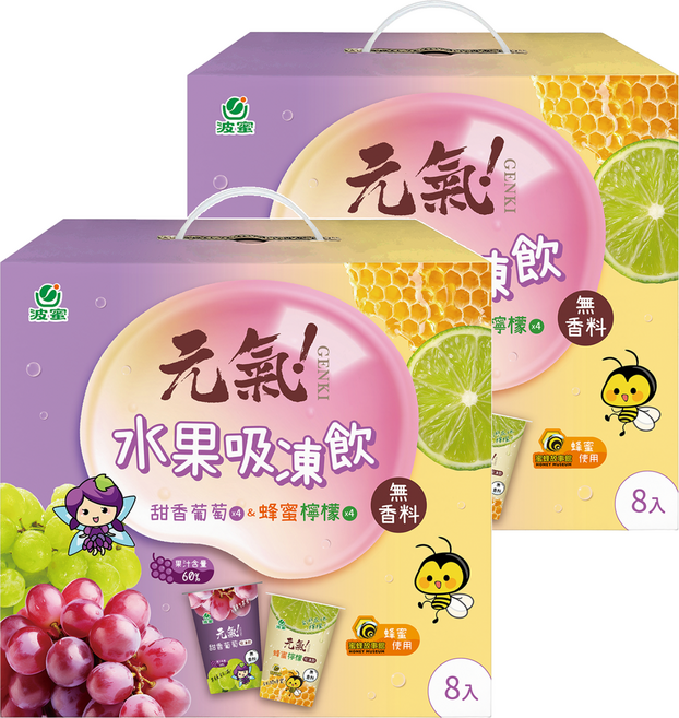 波蜜 元氣水果吸凍飲禮盒, 1760g, 2盒