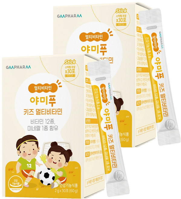 지엠팜 야미푸 키즈 멀티비타민, 2개, 60g