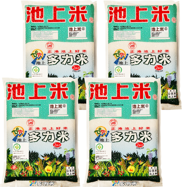 池上多力米 多力米, 2kg, 4包, CNS 一等