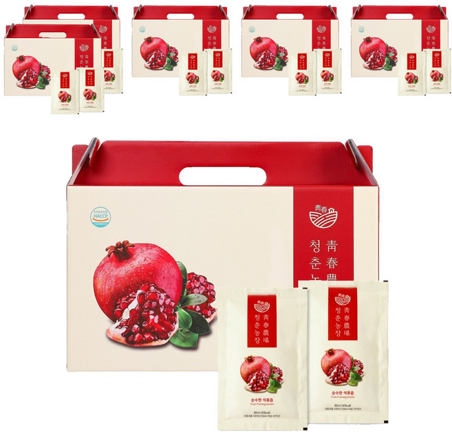 청춘농장 순수한 석류즙, 80ml, 180개