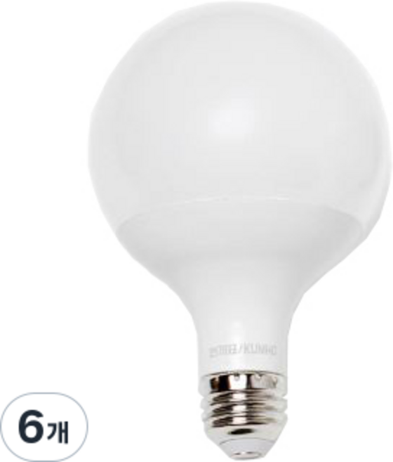 번개표 LED 볼전구 롱 12W, 전구색, 6개