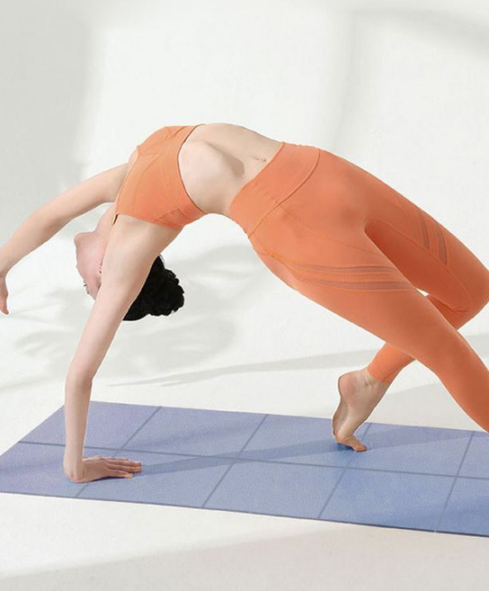 사비나 논슬립 피트니스 접이식 TPE 요가매트 6mm, 블루, 1개