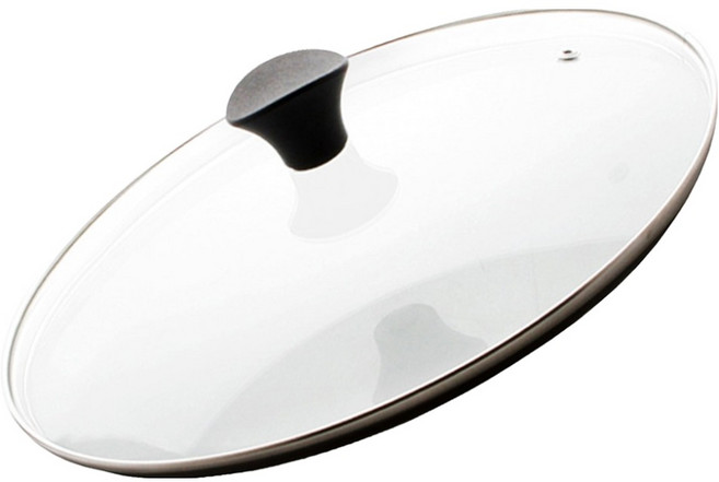 에브리 넘침방지 강화유리 뚜껑 심플, 30cm, 1개