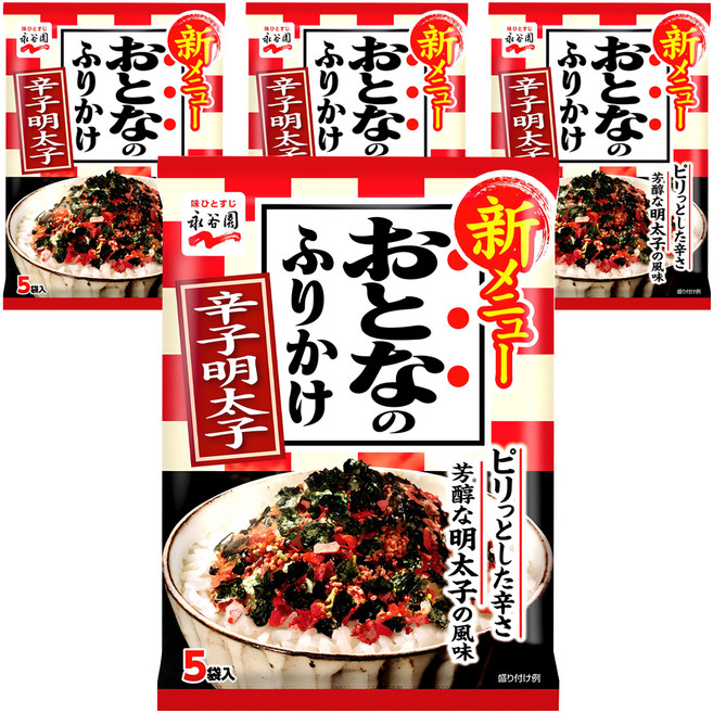 나가타니엔 오토나노 후리가께 카라시 멘타이코 매운명란맛, 8.5g, 4개